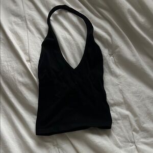 Elegant Black Halter Top